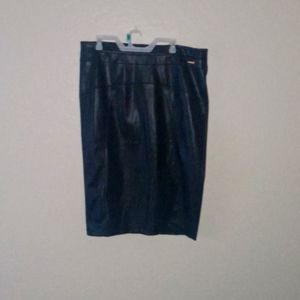 Marc New York faux black leather skirt